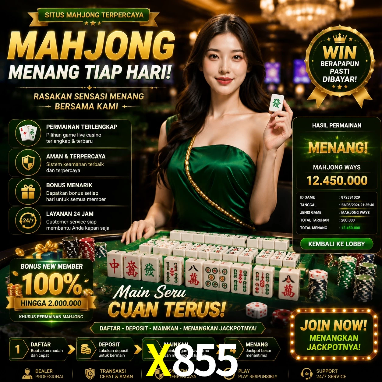 Cashback VIP X855 - reembolso semanal